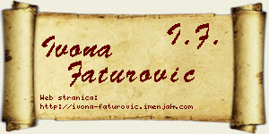 Ivona Faturović vizit kartica